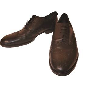 Oliver Sweeney Mens Harwood Black Wing Tip Leather Dress Shoes Size 12